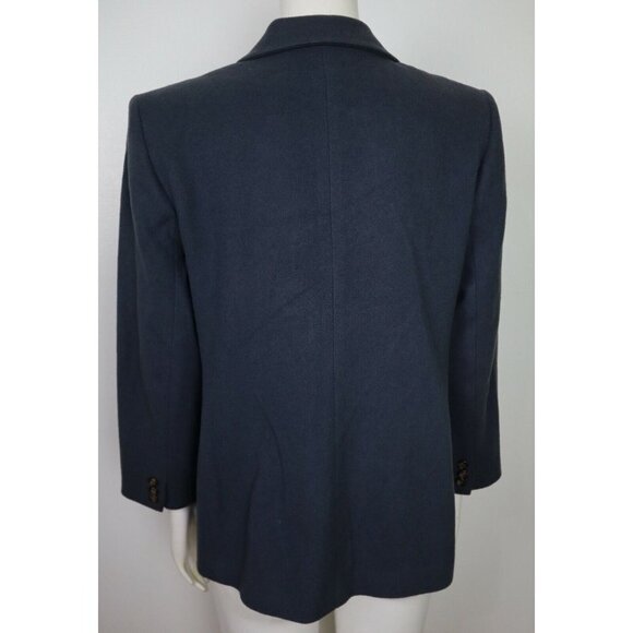 VINTAGE L.L. BEAN - WOMEN'S GRAY WOOL CASHMERE BLEND BLAZER JACKET - SIZE 10P - Picture 8 of 12